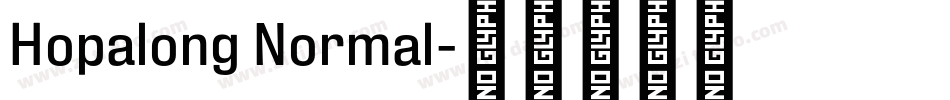 Hopalong Normal字体转换